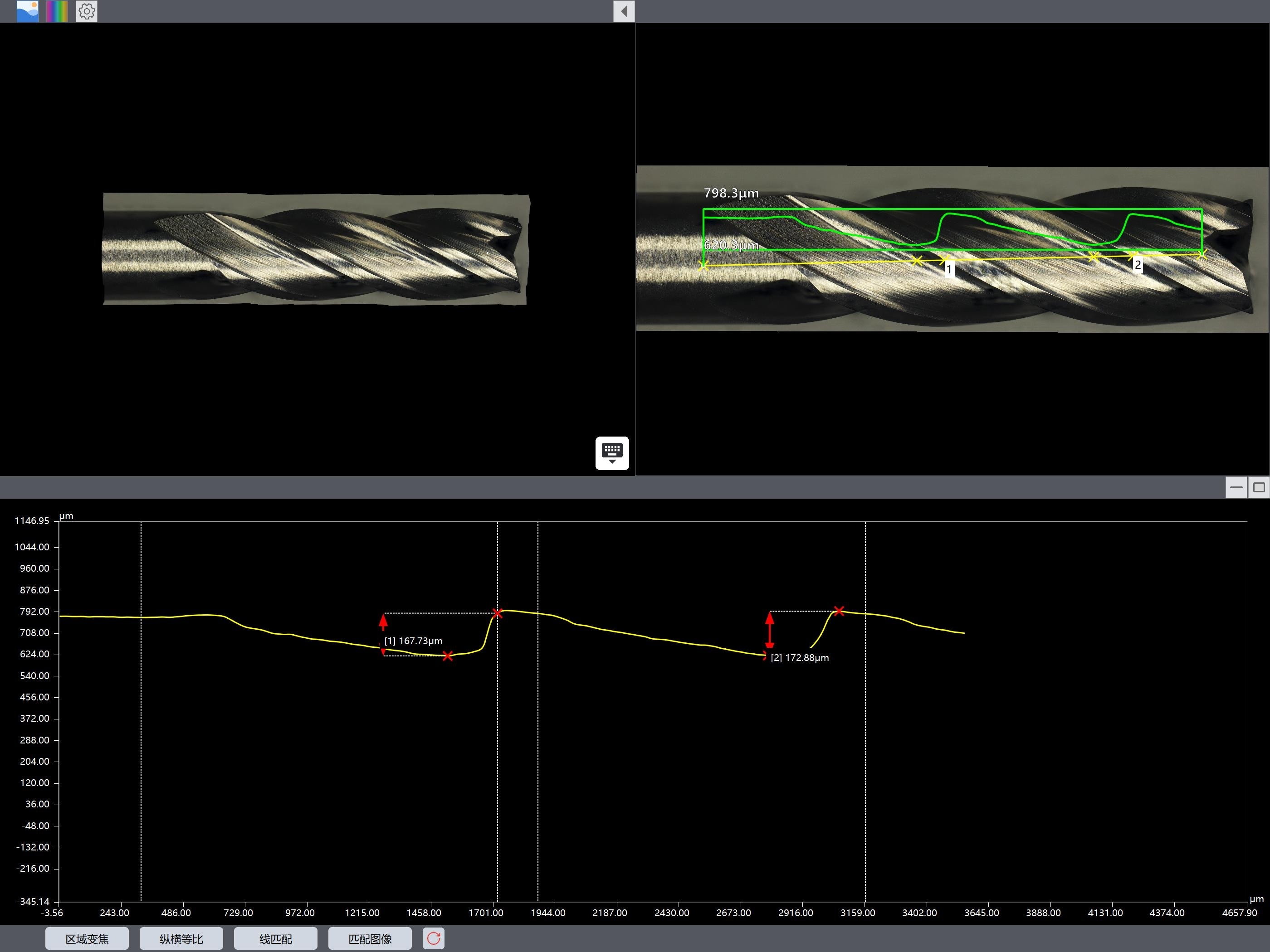 钻头螺纹高度测定